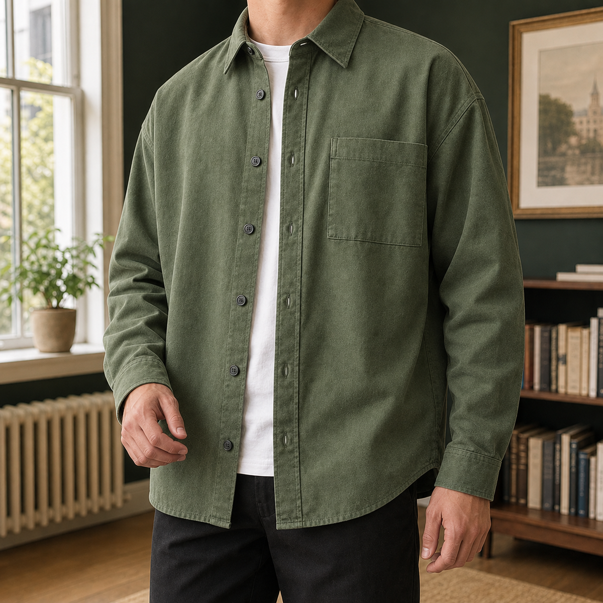 Ferrand Relaxed Overshirt - Green