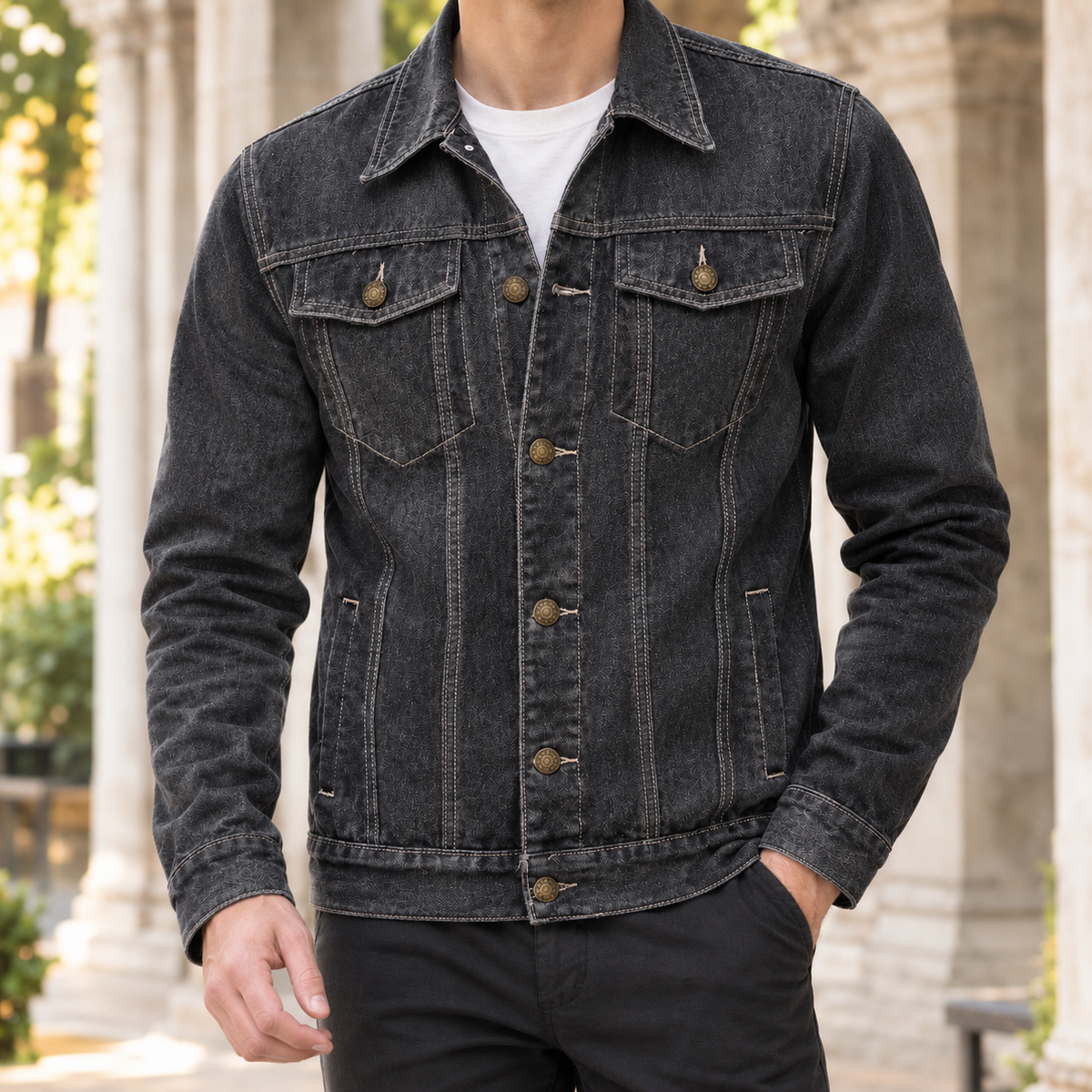 Nathanael Denim Jacket - Washed Charcoal