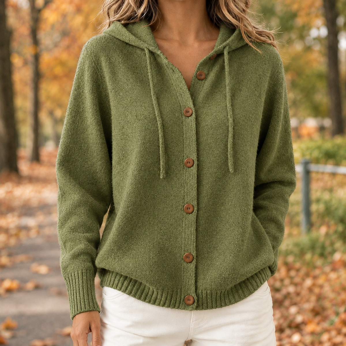 Blanche Hooded Cardigan - Green